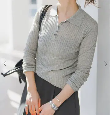 spick&span 시어 피케 셔츠 니트 풀오버