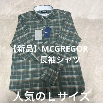 [ 새상품 ] MCGREGOR 그린 체크 긴팔 셔츠 인기 L 사이즈