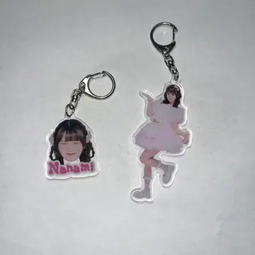 Pixel Ribbon 시카노 나나미 아크릴 키링 2세트