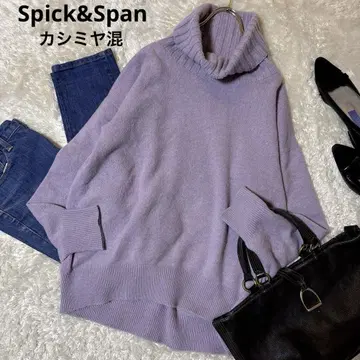 새상품급*Spick&Span 캐시미어 울 터틀 풀오버 캐시미어 혼방