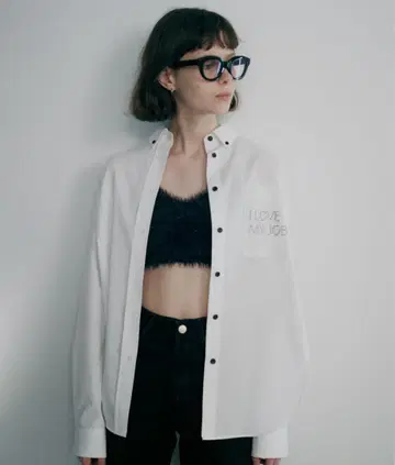 SORIN I LOVE MY JOB 프린트 오버사이즈 셔츠