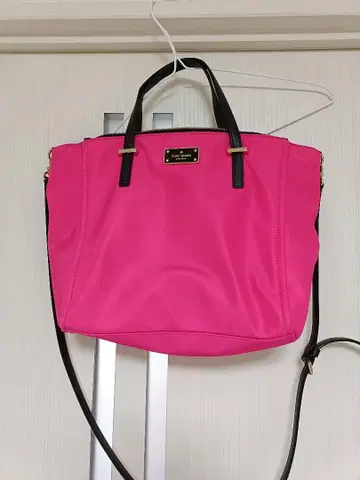 케이트 스페이드 백 katespade 나일론 가죽 숄더 핑크