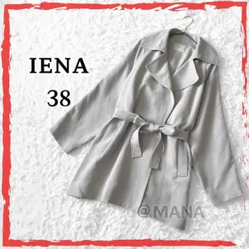 컨디션 최상 IENA 아세테이트 코튼 미들 기장 코트 자켓 아우터