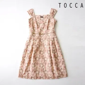 TOCCA 토카 꽃무늬 자수 원피스 2 베이지 핑크