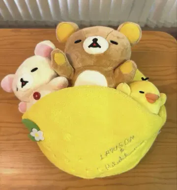 로손 리락쿠마 봉제 인형 레몬 낮잠 새상품급 한정 예약 판매 상품