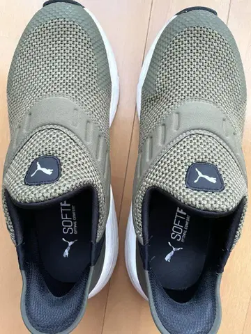PUMA SOFTFOAM 슬립온 올리브 그린