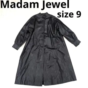 259 Madam Jewel 블랙 가죽 롱 코트 9