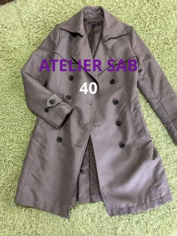 새상품급 ATELIER SAB 미라인 트렌치코트 브라운 40