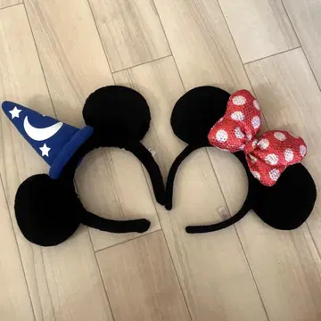 미키 미니 귀 머리띠 2세트