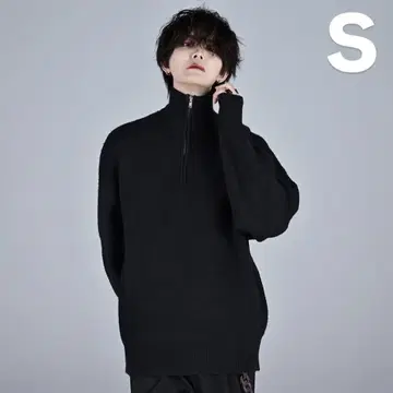 ADRER 후와모치 하프 지퍼 니트
