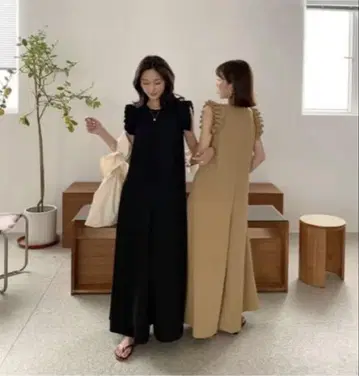 벌스데이 바쉬 LUXE 숄더 프릴 올인원 블랙 S