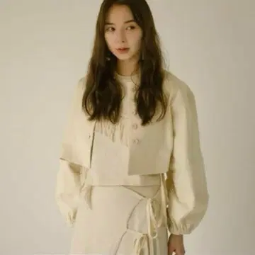 Eaphi stitch cotton twill jacket Ivory