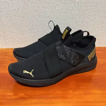 새상품급 푸마 슬립온 블랙 24cm