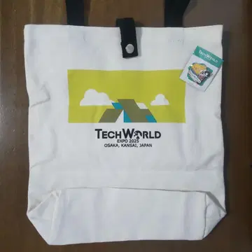 TECH WORLD 테크월드 만박 토트백 핀 배지