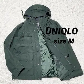 [컨디션 최상] UNIQLO 다크 그린 마운틴 파카 후드 부착