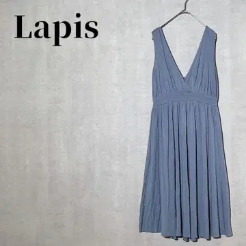 아유미 인터내셔널 Lapis 카슈쿨 슬리브리스 원피스 블루 계열