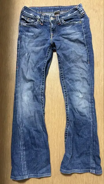 트루릴리젼 플레어 청바지 블루
