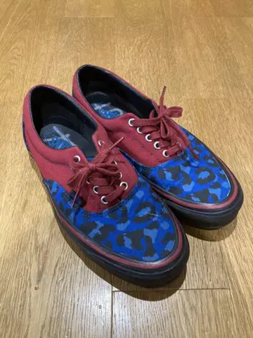 VANS VAULT 한정판 레오파드 무늬 스니커즈 빨간색/파랑 27.0