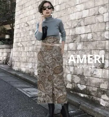 [ 컨디션 최상 ] AMERI PAISLEY RUG SKIRT