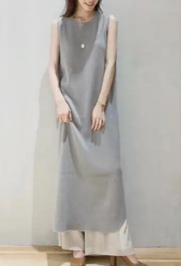 플라주 그레이 Plage CALUX 와플 원피스 롱 원피스