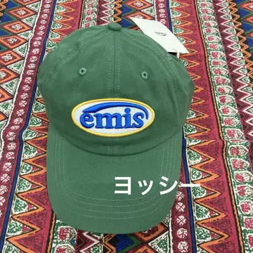emis 자수 로고 그린 야구 모자