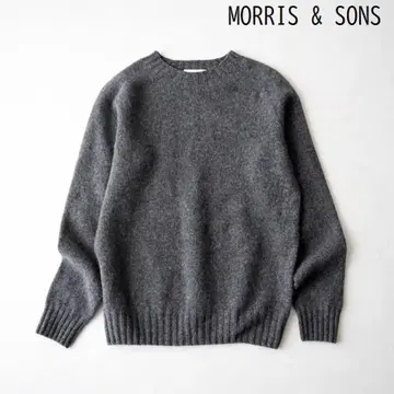 MORRIS & SONS 스코틀랜드제 그레이 울 니트 스웨터