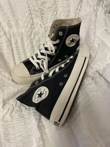 CONVERSE ALL STAR 블랙 하이컷 24cm