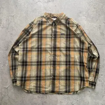 컬럼비아 USA 구제 의류 BD 셔츠 체크 무늬 긴팔 포켓 아웃도어