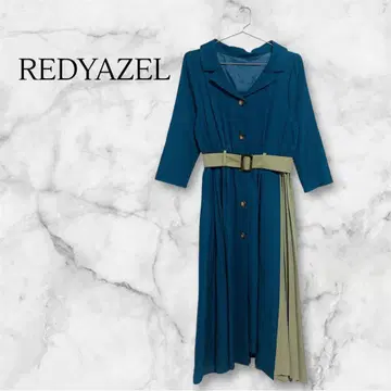 REDYAZEL M 셔츠 원피스 바이컬러 롱