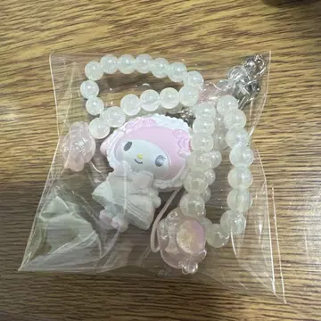 산리오 시크릿 스트랩 마이멜로디 화이트 프릴