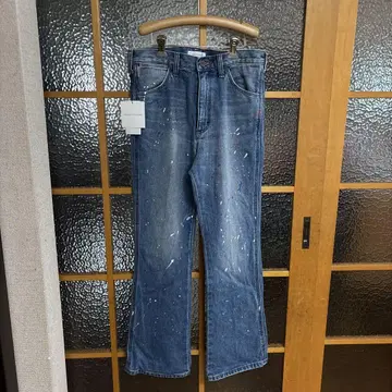 택 포함 새상품 Wrangler 페인트 가공 데님 팬츠 사이즈 M