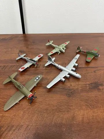 레트로 모형 WW2 일본군 미군 전투기 폭격기 5기 세트