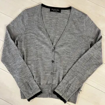 BLACK LABEL Paul Smith 가디건 그레이 소매 밑단 레이스