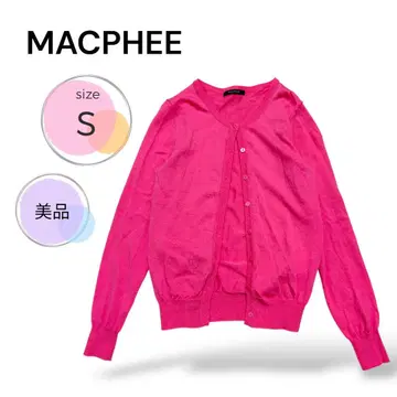 새상품급 MACPHEE 맥피 가디건 울100% S 핑크