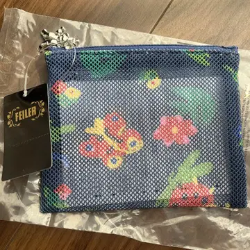 미사용 새상품 FEILER 하이 메쉬 파우치 네이비 S사이즈