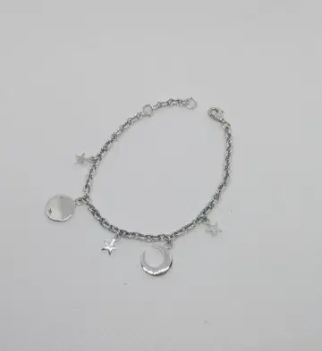 실버 달과 별 참 팔찌