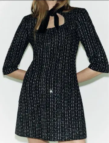 ZARA 원피스 ZWCOLLECTION 벨벳 리본 원피스