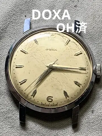 OH 완료 DOXA 수동 와인딩 남성용 손목시계 스위스 빈티지