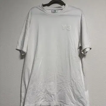 Y-3 화이트 로고 티셔츠