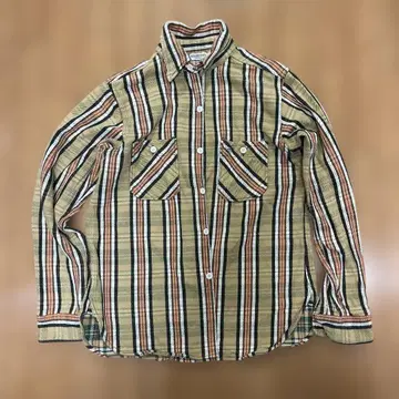 Heller's Cafe 체크 무늬 플란넬 셔츠 40