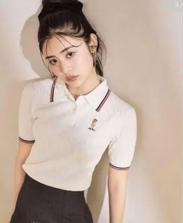 LIVY BROWN Lily Bear 폴로 니트 풀오버