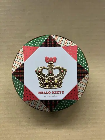 아오야마 데카보 헬로키티 카드놀이 캔 왕관 키티 피규어 포함 캔과 씰