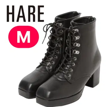 미사용 새상품 남성용 HARE MINI 샤크 레이스업 부츠 (블랙/M)