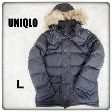 [ 새상품급 ] UNIQLO 유니클로 퍼 후드 다운 자켓 sizeL