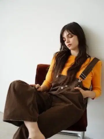 새상품 이번 시즌 katrin tokyo 루즈 오버롤 브라운