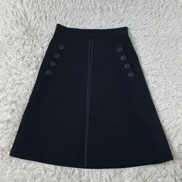 [ 새상품급 ] 폭시 스커트 파이핑 버튼 플레어 38 블랙