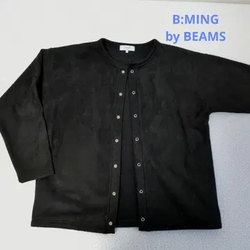 [ B:MING by BEAMS ] 페이크 스웨이드 가디건 블랙 M