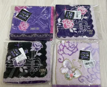 [미사용 새상품] ANNA SUI 베르사이유의 장미 콜라보 손수건 4개