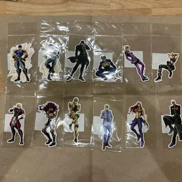 애니메이션 10주년 기념전 죠죠의 기묘한 모험 스티커 12장 세트