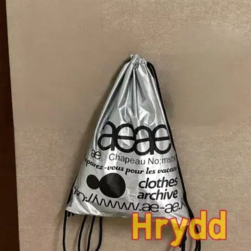 한국 인기 aeae 실버 드로우 스트링 백 남녀 공용